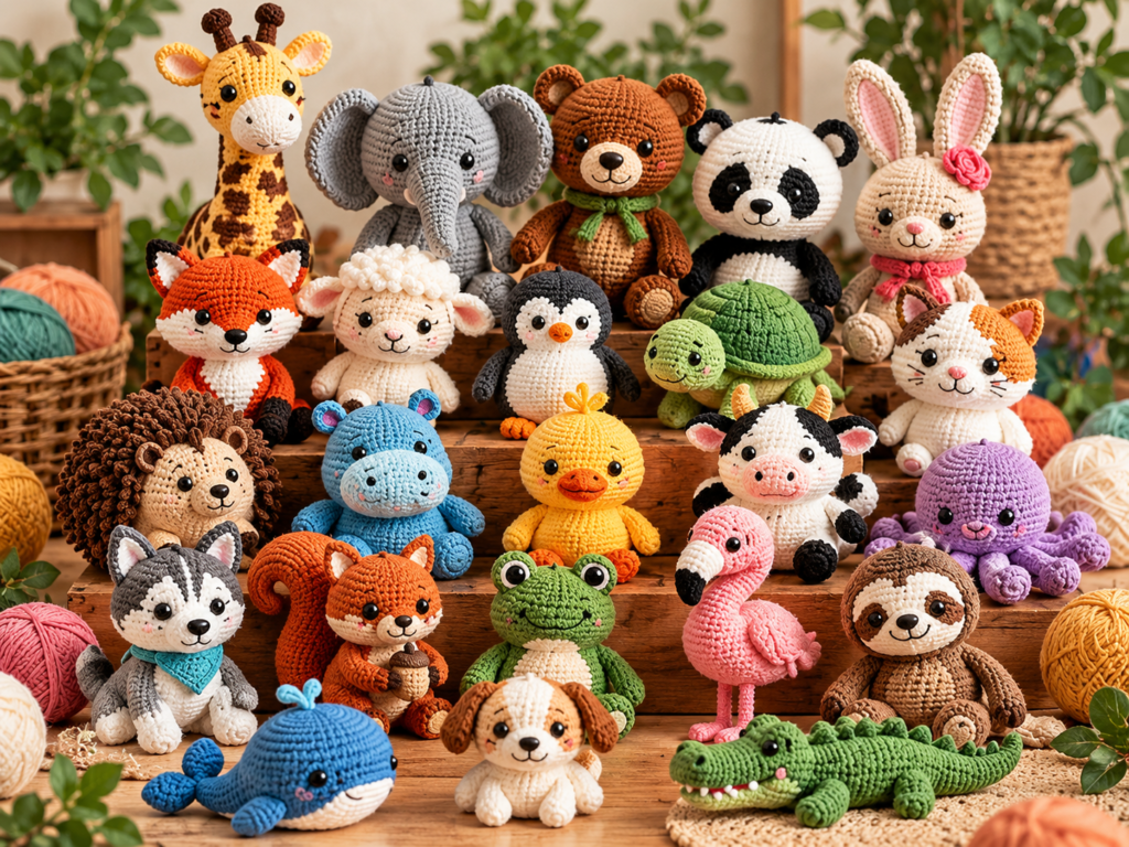 Crochet amigurumi animals